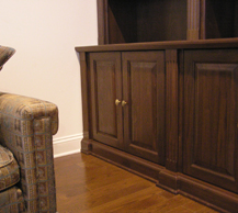 walnut wall unit base